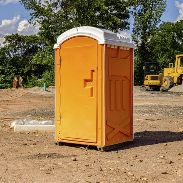 how often are the portable restrooms cleaned and serviced during a rental period in Bunker Hill Oregon